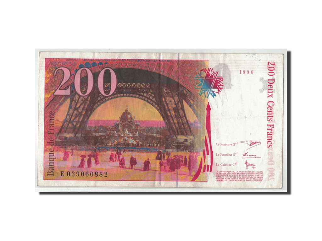 France, 200 Francs, 1996, KM:159b, Fayette:75.3a, EF(40-45)