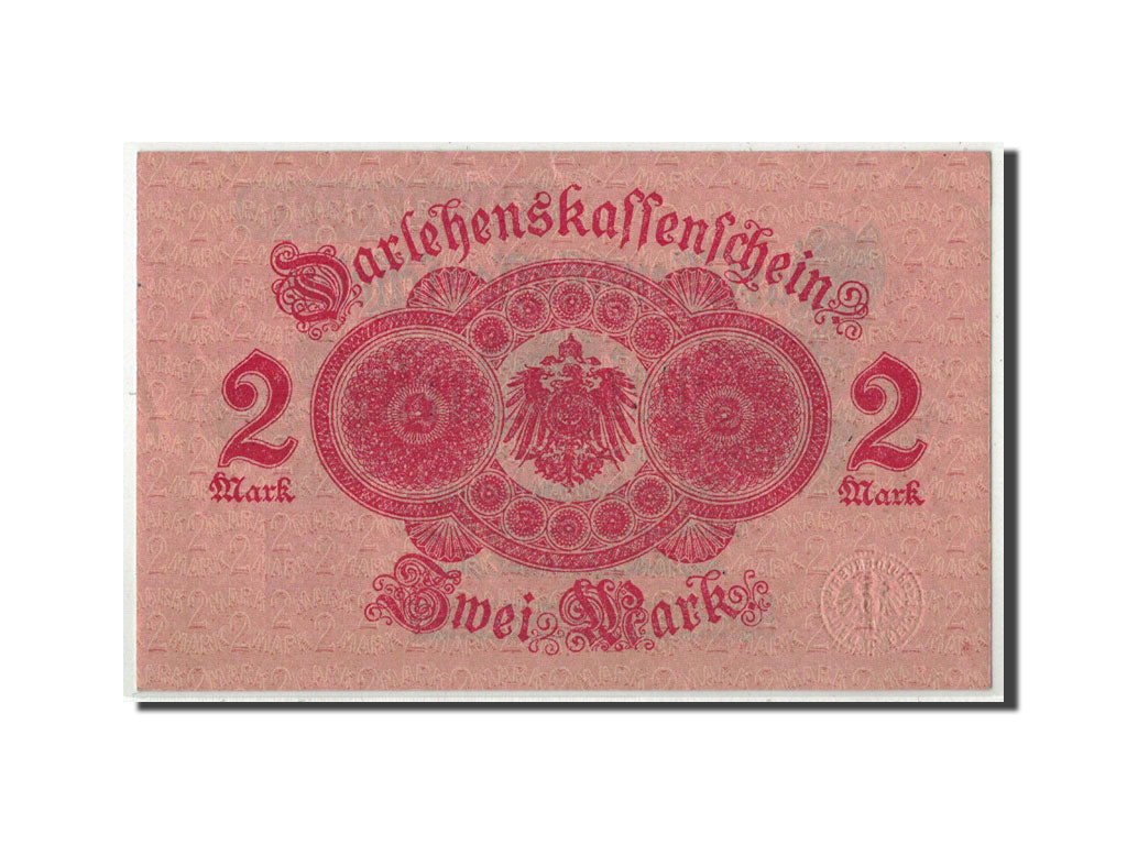 Banknote, Germany, 2 Mark, 1914, 1914-08-12, KM:54, AU(55-58)