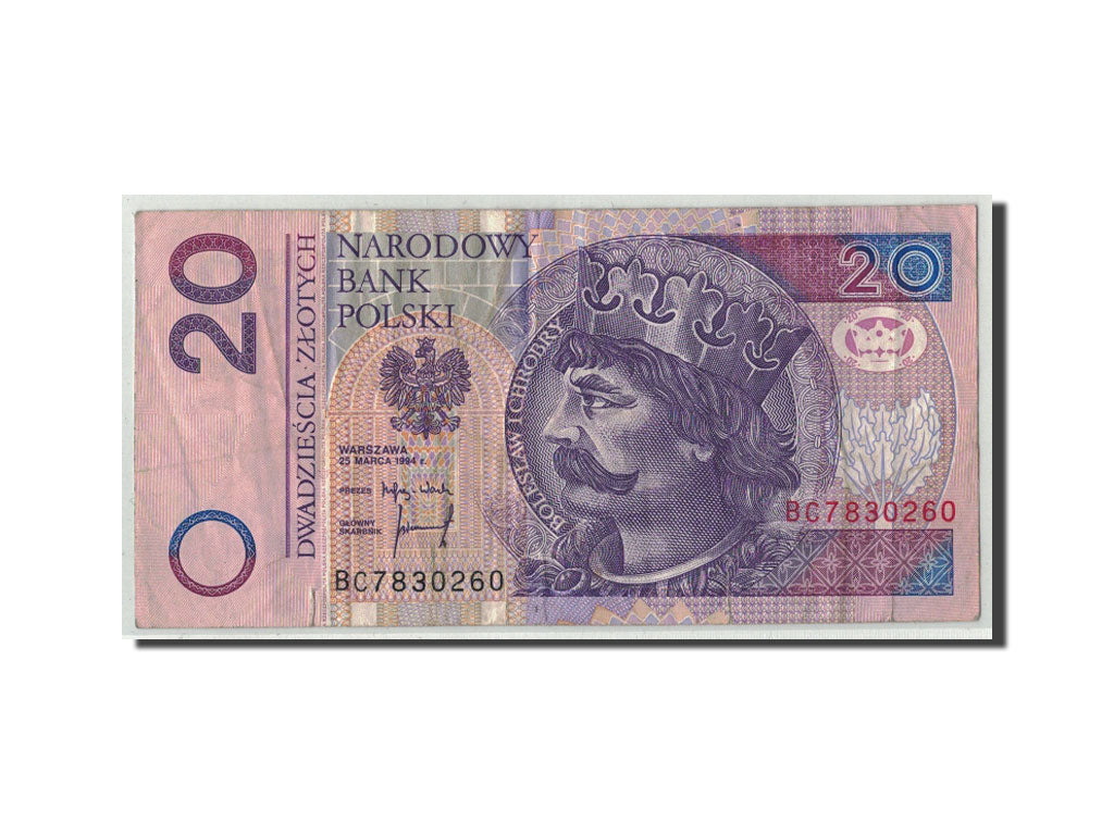 Poland, 20 Zlotych, 1994, KM:174a, 1994-03-25, F(12-15)