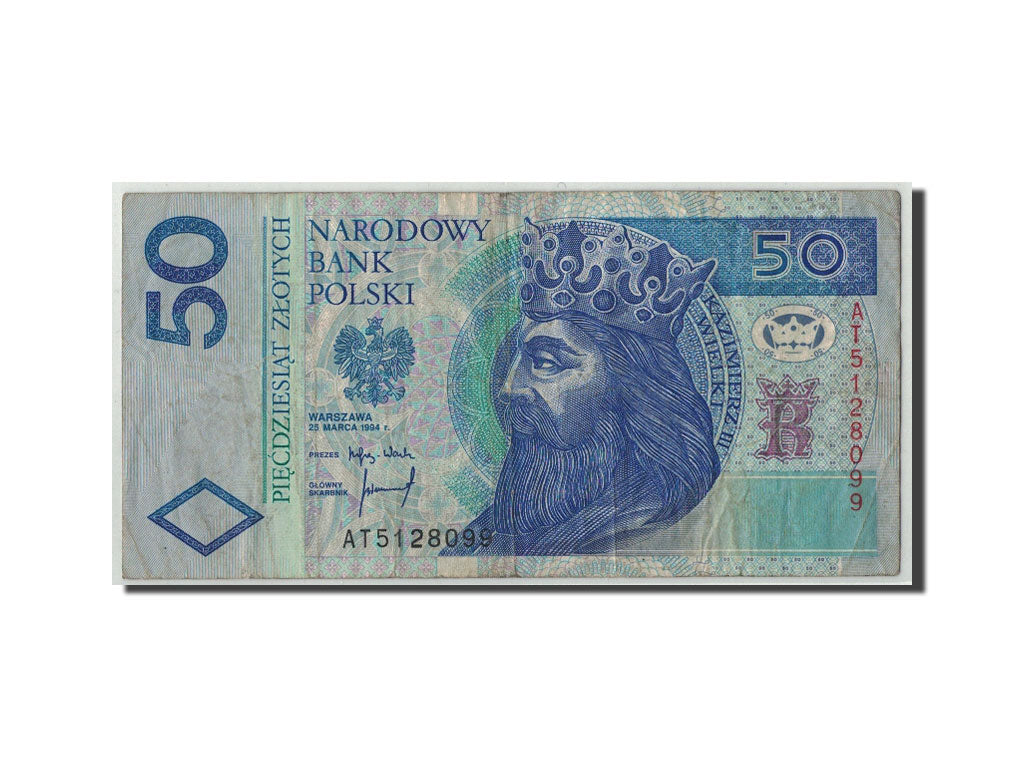 Poland, 50 Zlotych, 1994, KM:175a, 1994-03-25, F(12-15)