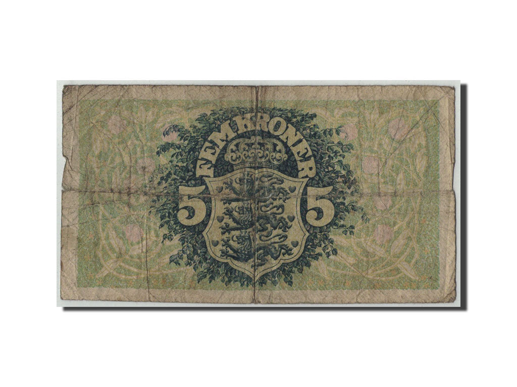 Danimarca, 5 Kroner, 1942, KM:30h, B