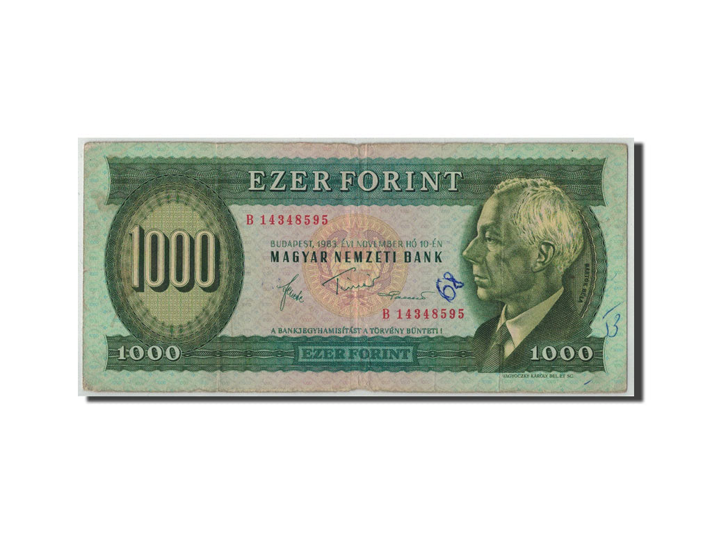 Hungary, 1000 Forint, 1983, KM:173b, 1983-11-10, VF(20-25)