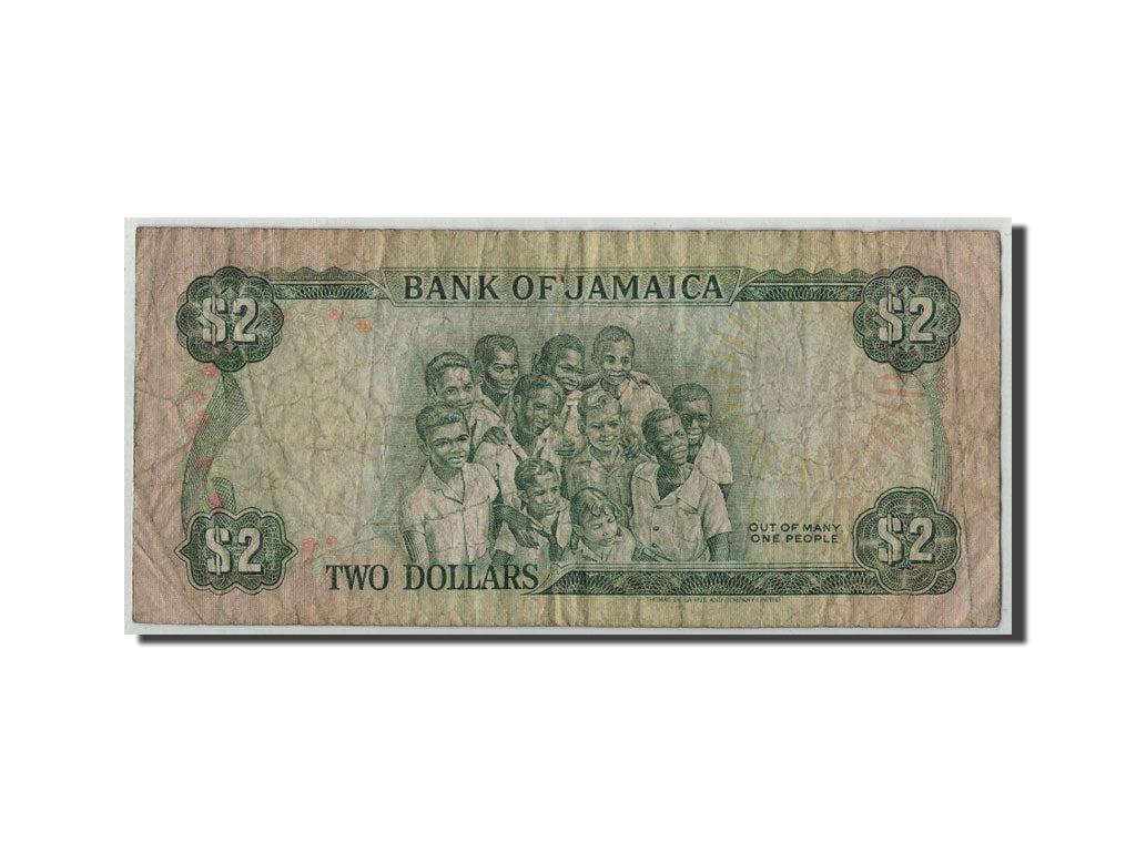Banknote, Jamaica, 2 Dollars, 1987, 1987-09-01, KM:69b, VG(8-10)