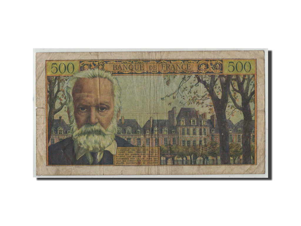 France, 500 Francs Victor Hugo,1954-09-02, KM:133a, Fayette:35.3, B