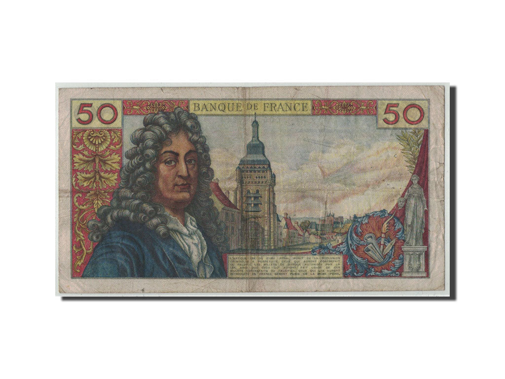 Frankreich, 50 Francs Racine, KM:148a, Fayette:64.1, 1962-06-07, SGE+