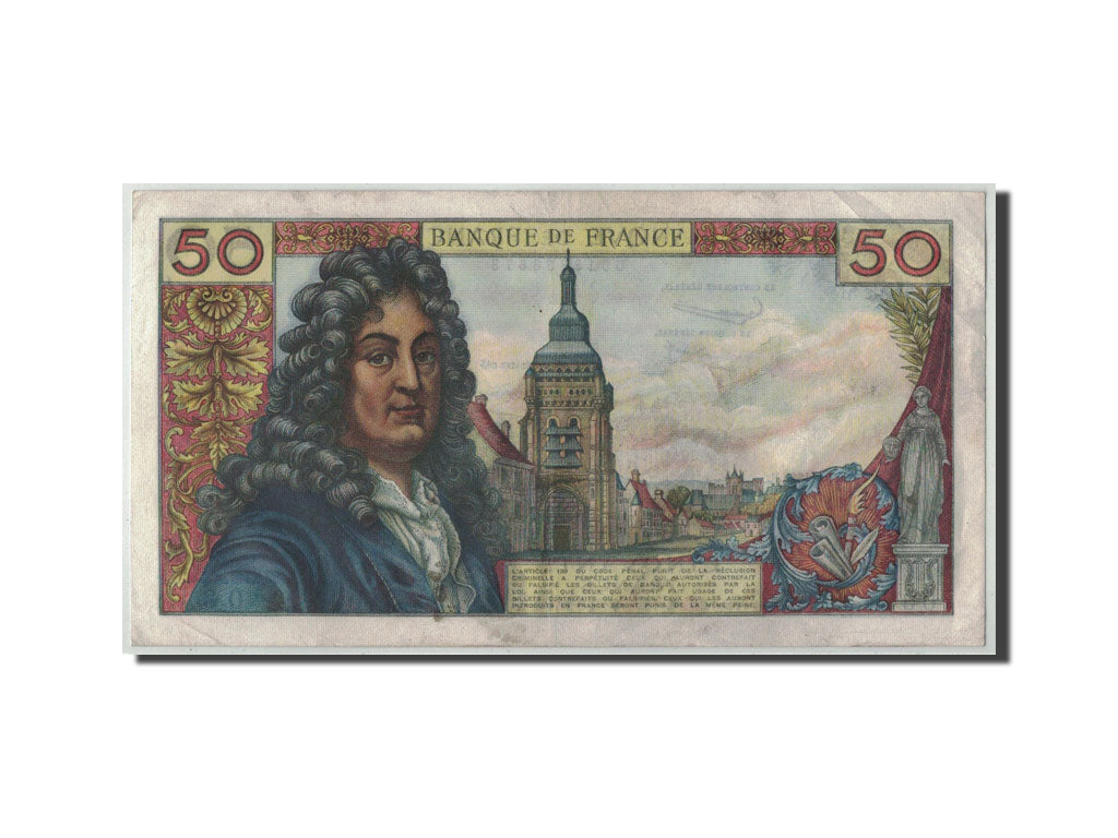 Banknote, France, 50 Francs, 50 F 1962-1976 ''Racine'', 1962, 1962-06-07