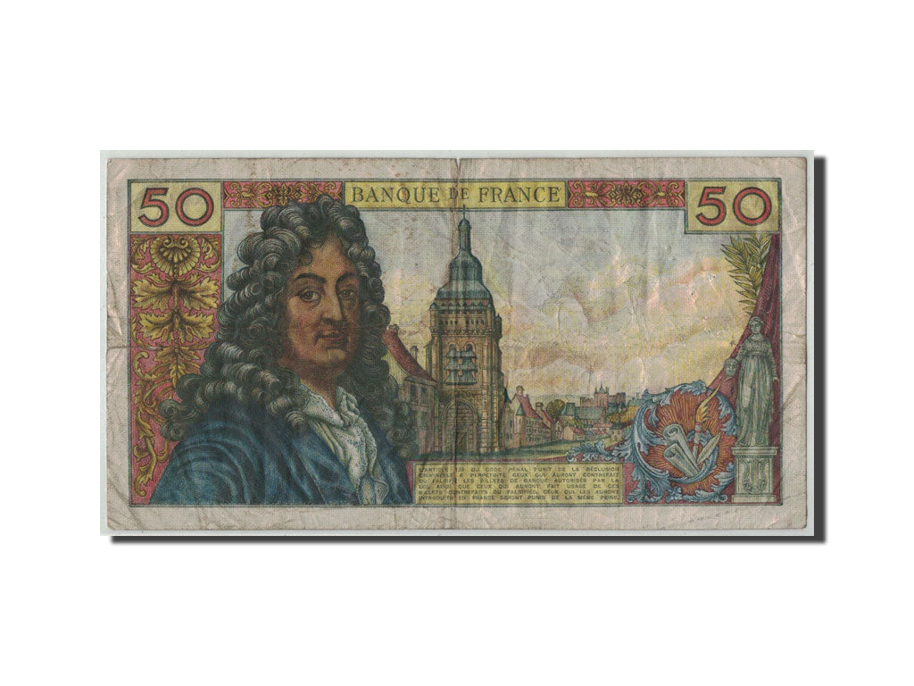 France, 50 Francs Racine, KM:148d, Fayette:64.22, 1973-01-04, F(12-15)