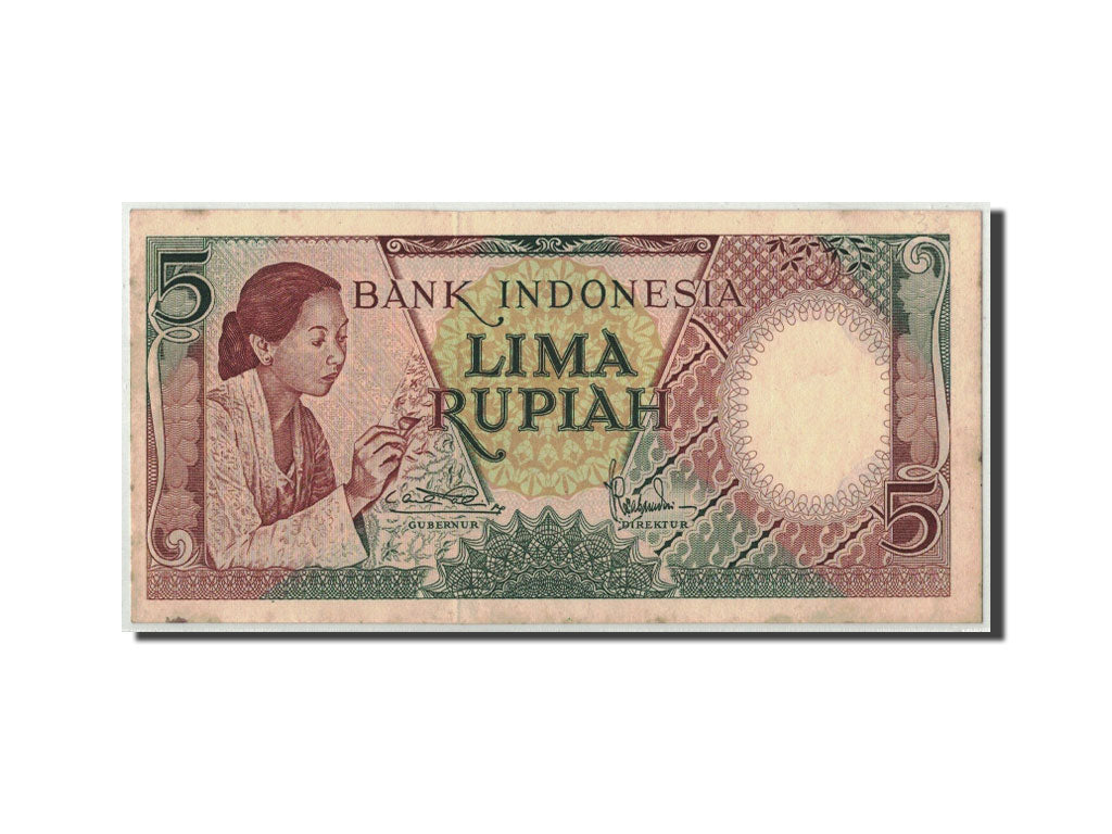 Geldschein, Indonesien, 5 Rupiah, Undated (1958), KM:55, VZ
