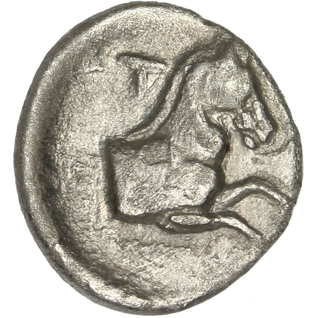 Boeotia, Tanagra, Obol, AU(50-53), Silver, 0.77
