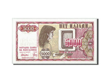 Billet, Macédoine, 5000 (Denar), 1992, KM:7a, NEUF