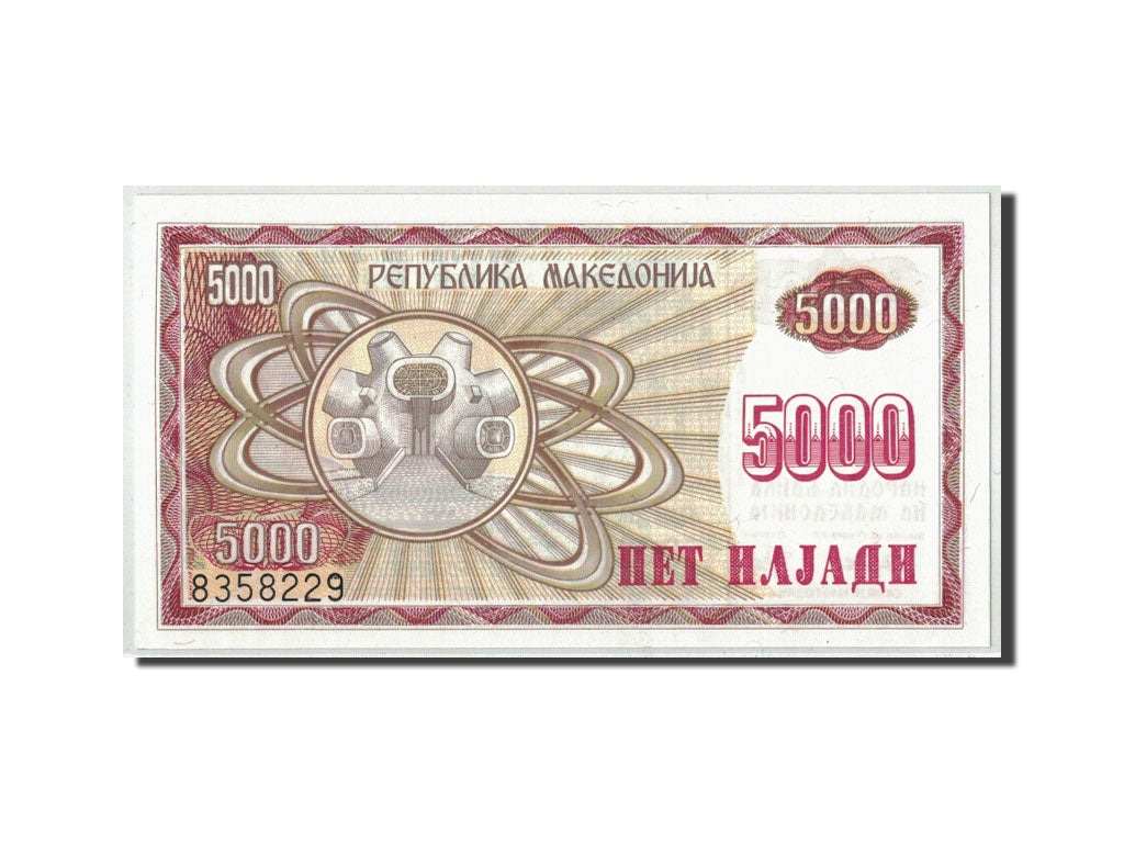 Geldschein, Mazedonien, 5000 (Denar), 1992, KM:7a, UNZ