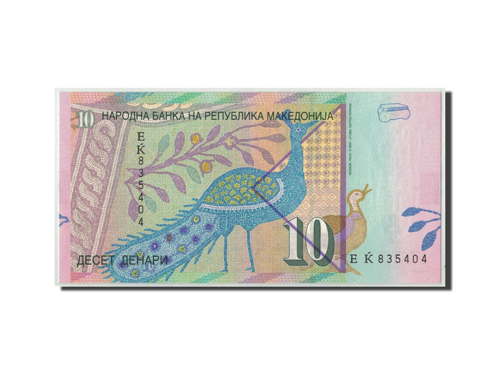 Banconote, Macedonia, 10 Denari, 2001, KM:14c, 01-2001, FDS