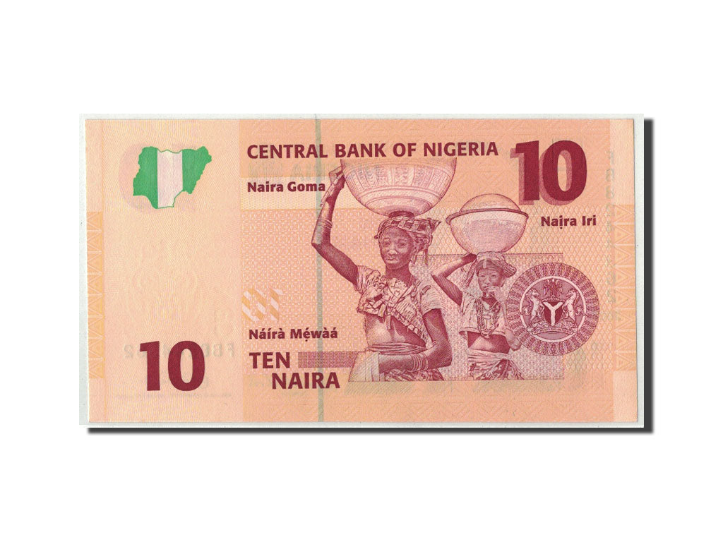 Nigeria, 10 Naira, 2007, KM:33b, UNC(65-70)