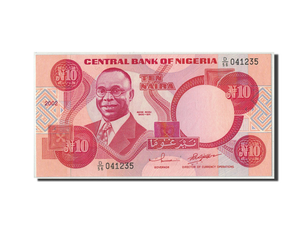 Nigeria, 10 Naira, 2002, KM:25f, FDS