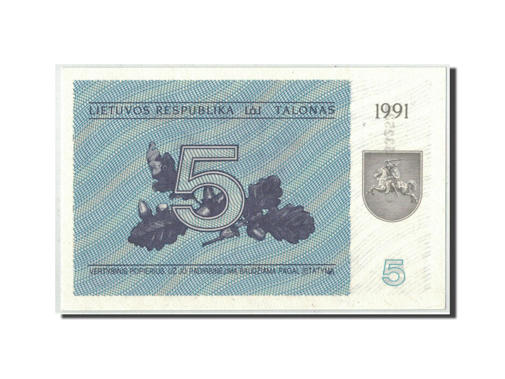 Lituania, 5 (Talonas), 1991, KM:34b, UNC
