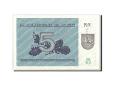 Lituania, 5 (Talonas), 1991, KM:34b, UNC