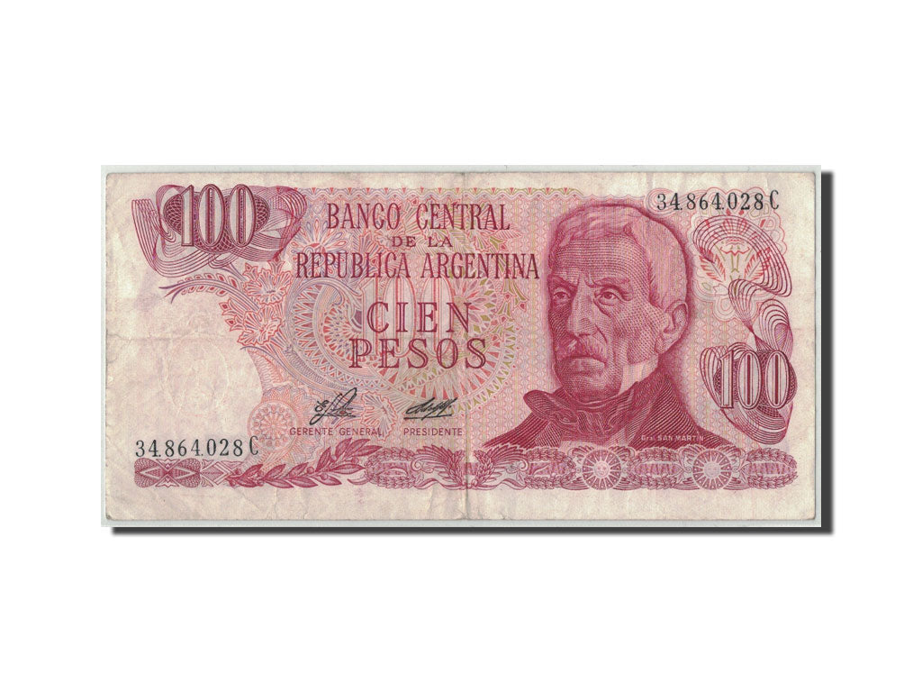 Banconote, Argentina, 100 Pesos, Undated (1973-76), KM:297, MB