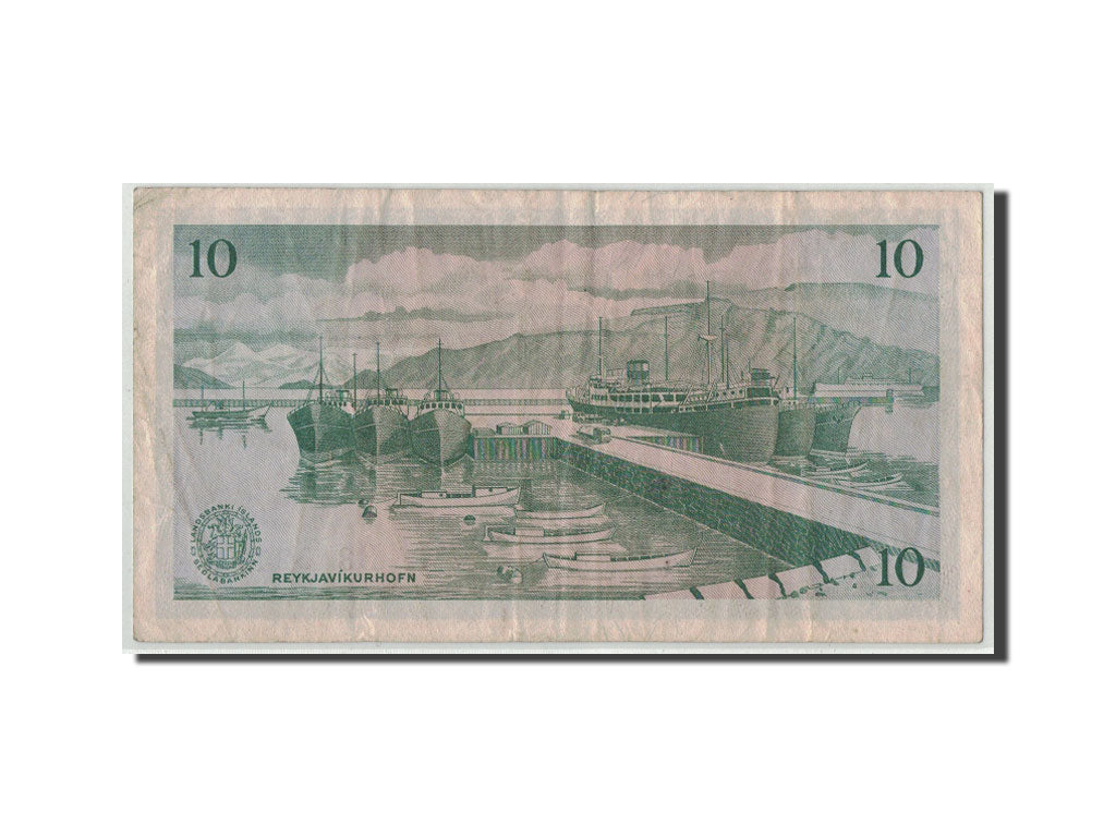 Banknote, Iceland, 10 Kronur, 1957, 1957-06-21, KM:38a, VF(20-25)