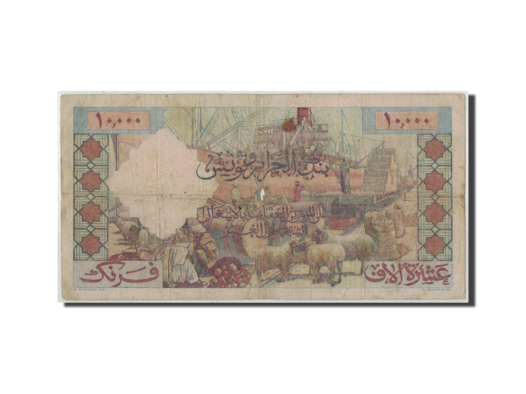 Geldschein, Algeria, 10,000 Francs, 1955, 1955-11-24, KM:110, SGE+