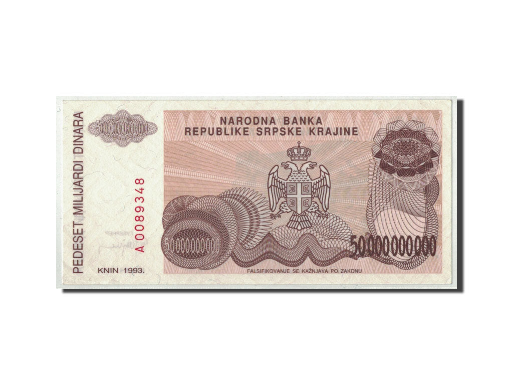 Croatia, 50 Milliard Dinara, 1993, KM:R29a, UNC(63)