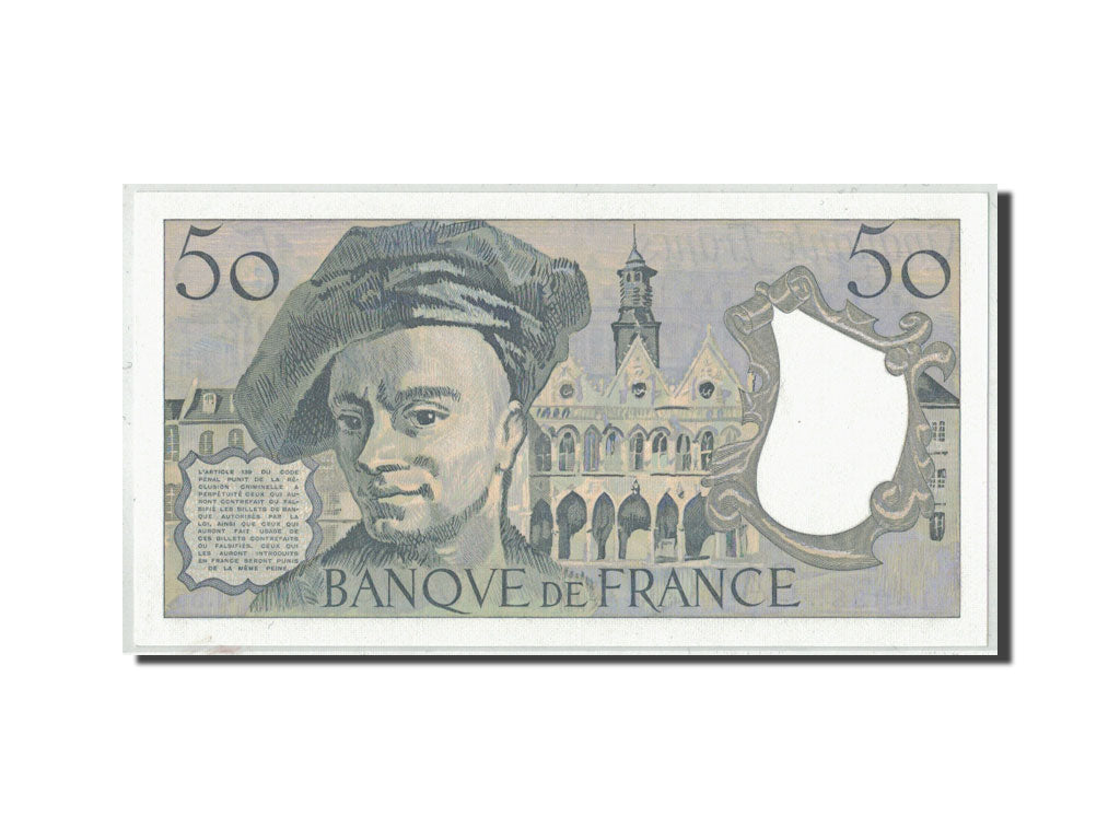 Francia, 50 Francs Quentin de la Tour, 1989, KM:152d, Fayette:67.15, SPL