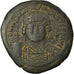Moneta, Justinian I, Follis, Constantinople, EF(40-45), Miedź