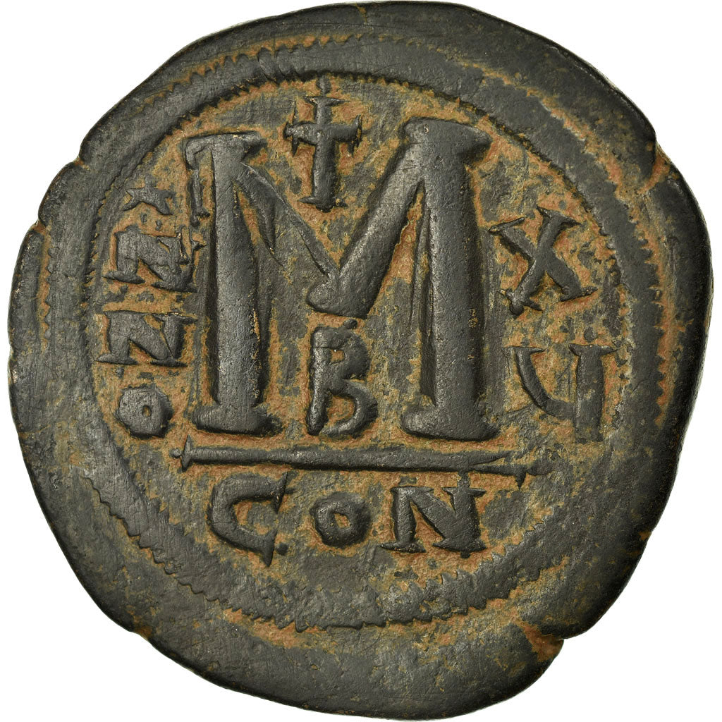Coin, Justinian I, Follis, Constantinople, EF(40-45), Copper