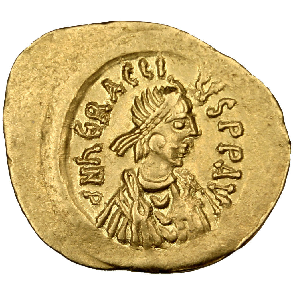 Heraclius 610-641, Tremissis, Constantinople, AU(55-58), Gold, 1.51