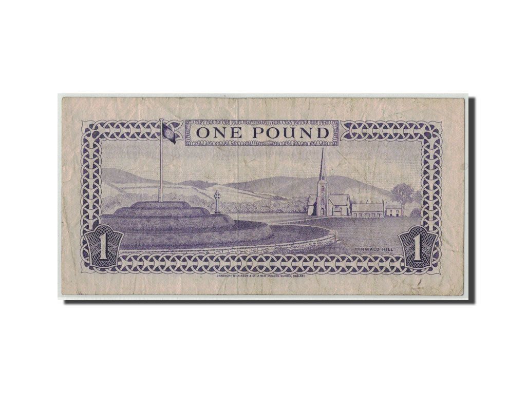 Isle of Man, 1 Pound, KM:38a, F(12-15)