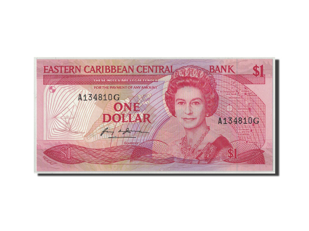 Billet, Etats des caraibes orientales, 1 Dollar, Undated (1985-88), KM:17g, NEUF
