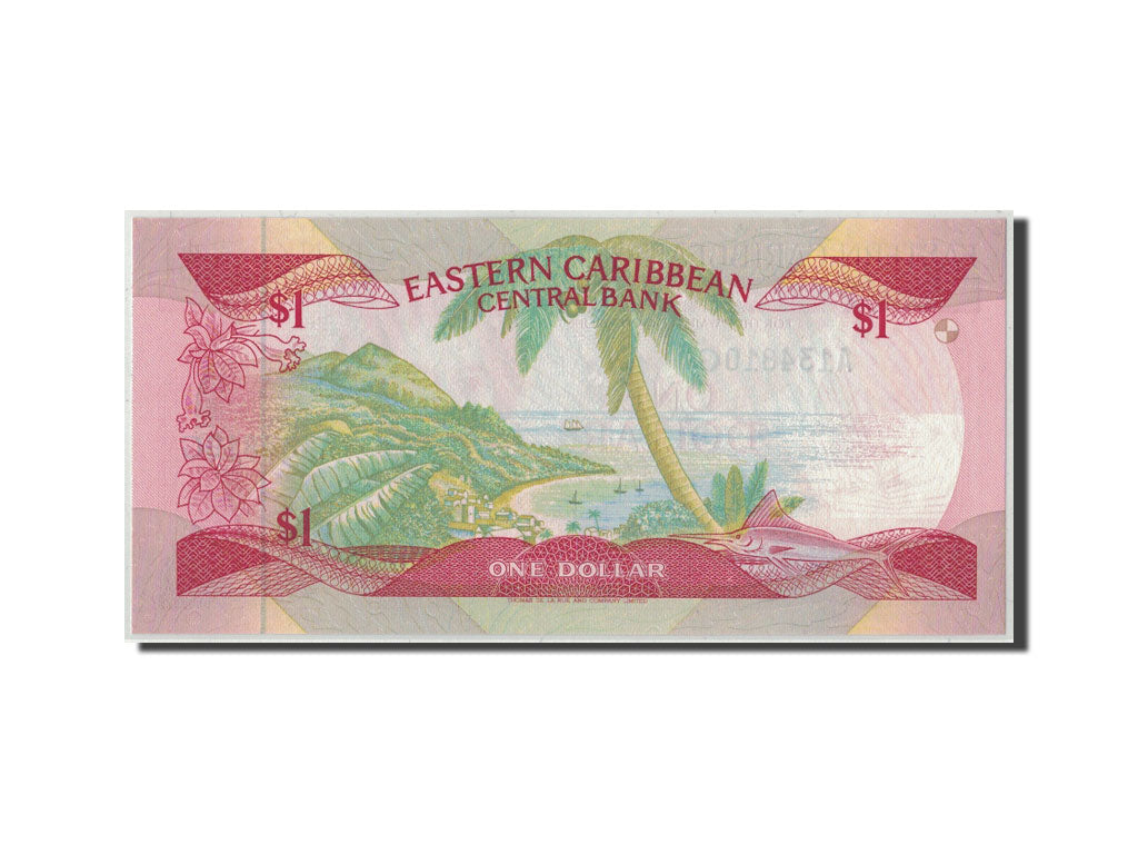 Billet, Etats des caraibes orientales, 1 Dollar, Undated (1985-88), KM:17g, NEUF