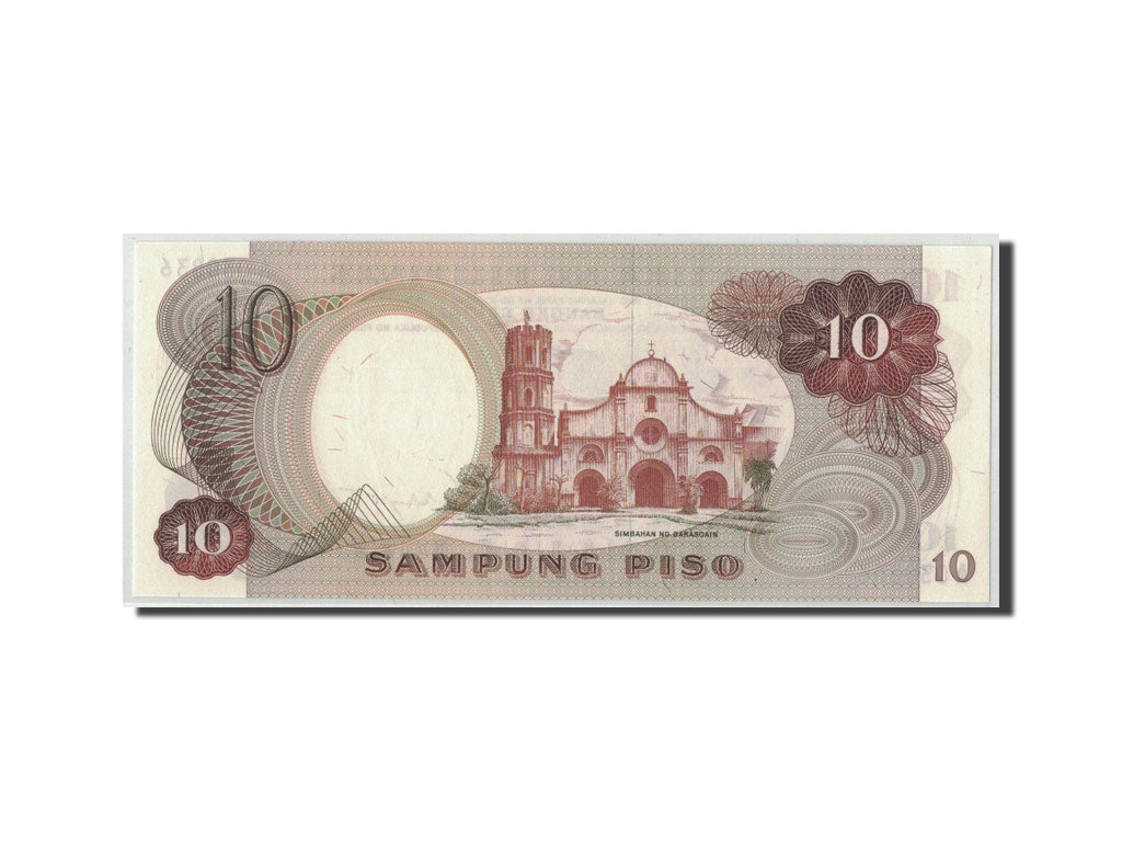 Banknote, Philippines, 10 Piso, undated (1969), KM:144a, UNC(65-70)