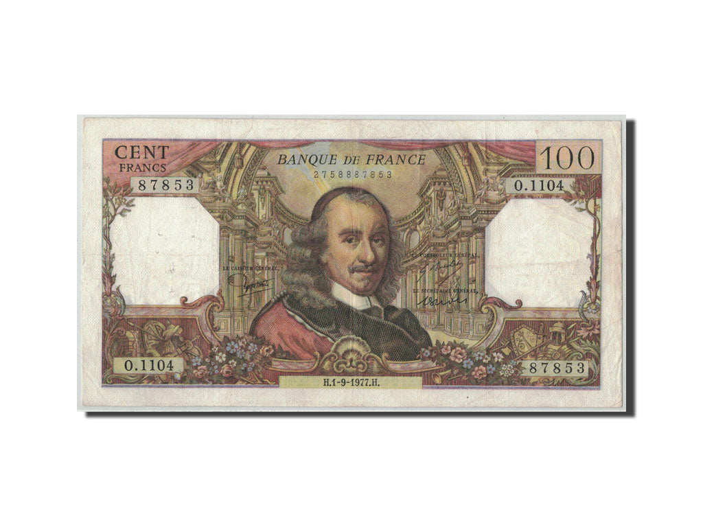 Francia, 100 Francs Corneille, 1977-09-01, KM:149f, Fayette:65.59, BB+