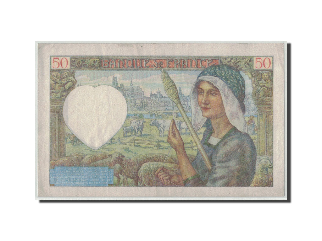 Banconote, Francia, 50 Francs, 50 F 1940-1942 ''Jacques Coeur'', 1942