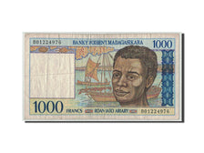 Banknote, Madagascar, 1000 Francs = 200 Ariary, Undated (1994), KM:76a, VG(8-10)