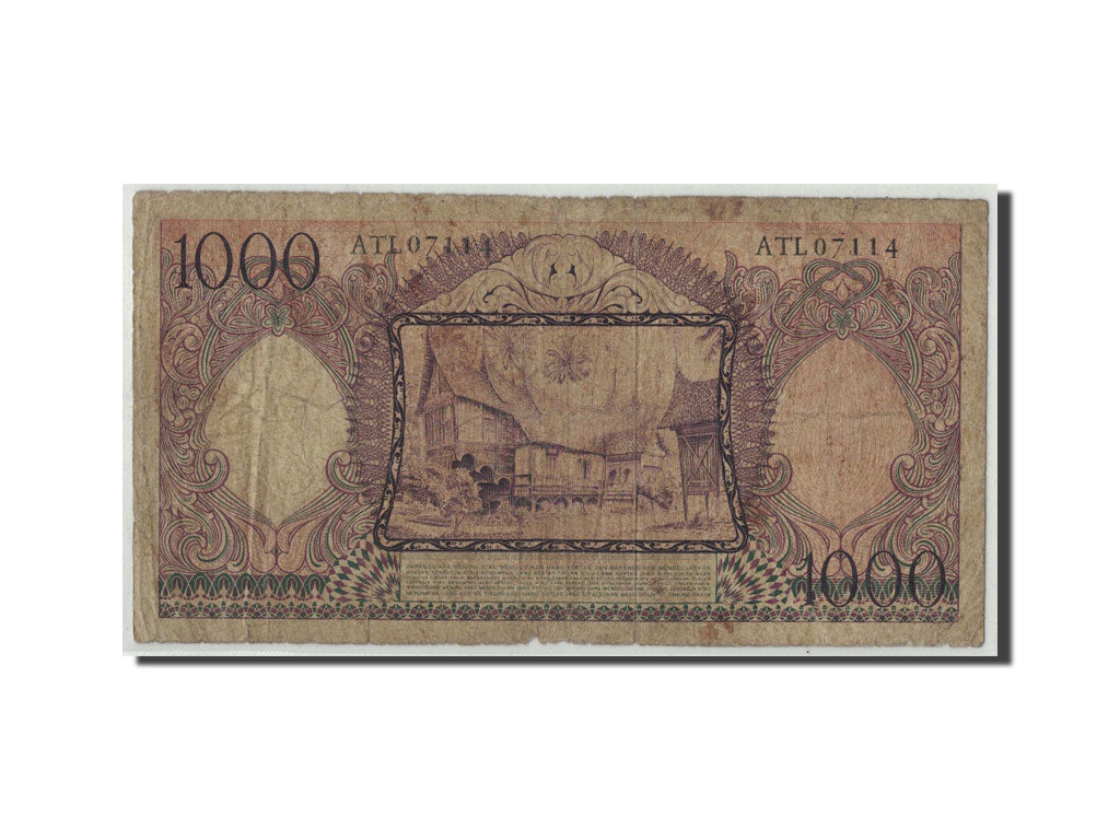 Indonesia, 1000 Rupiah, 1958, KM:62, B