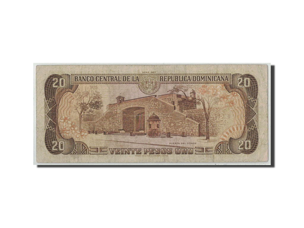 Banknote, Dominican Republic, 20 Pesos Oro, 1987, KM:120c, F(12-15)