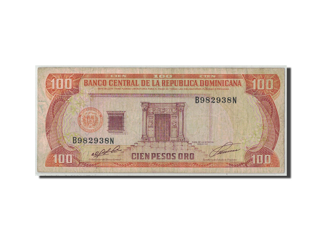 Banknote, Dominican Republic, 100 Pesos Oro, 1991, KM:136a, VG(8-10)