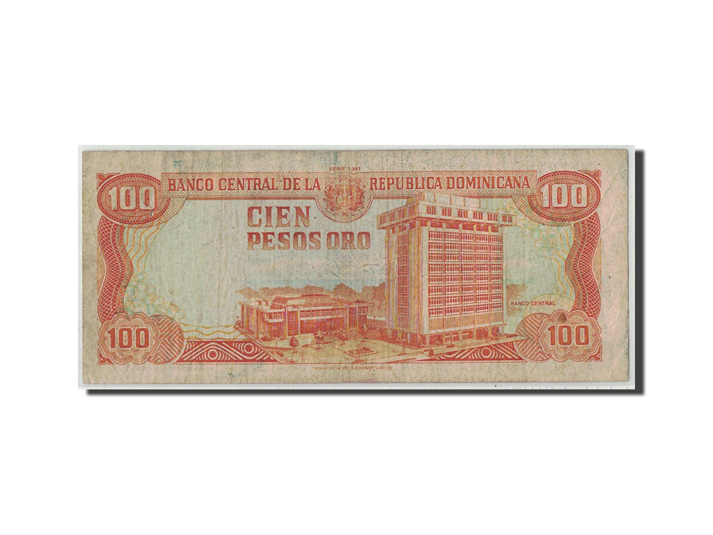 Banknote, Dominican Republic, 100 Pesos Oro, 1991, KM:136a, VG(8-10)