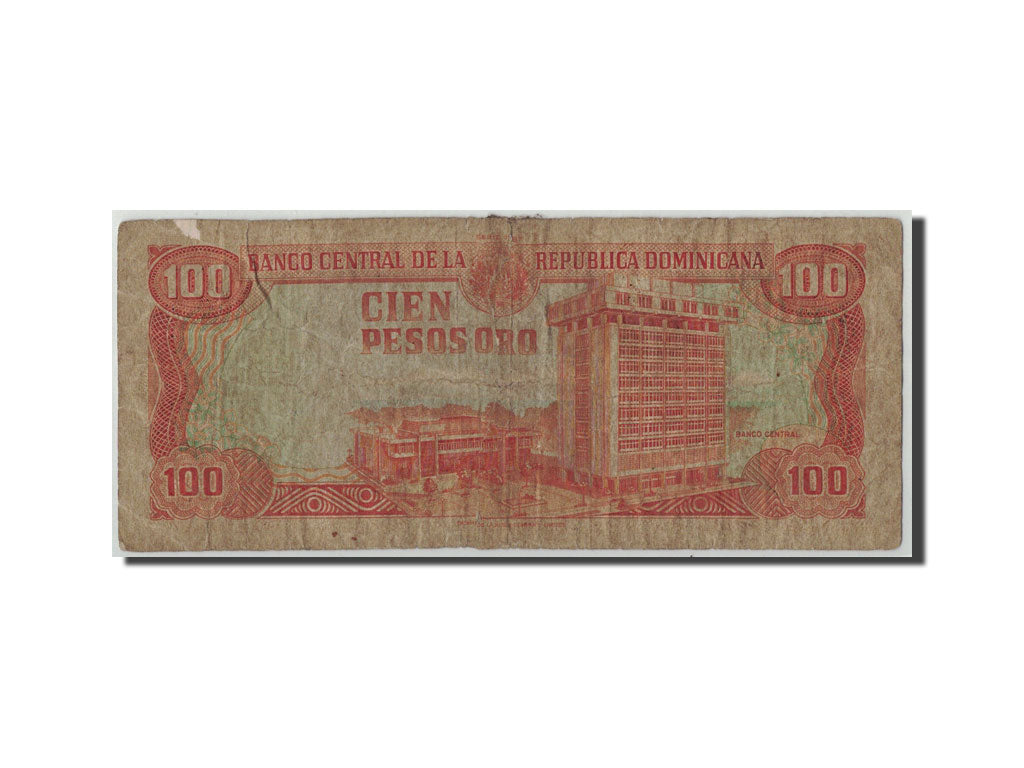 Banknote, Dominican Republic, 100 Pesos Oro, 1987, KM:122b, G(4-6)