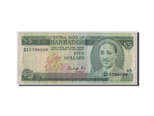 Barbados, 5 Dollars, KM:37, BC