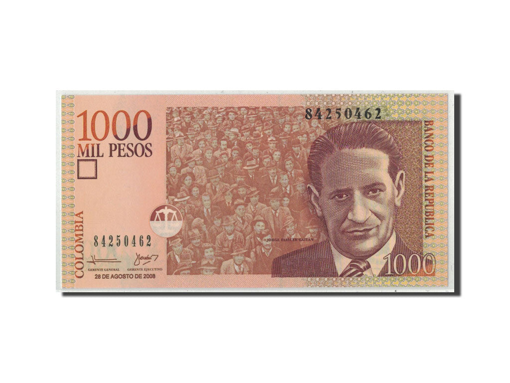 Banknote, Colombia, 1000 Pesos, 2008, 2008-08-28, KM:456k, UNC(65-70)