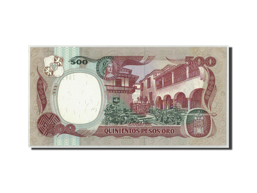 Banknote, Colombia, 500 Pesos Oro, 1987, 1987-10-12, KM:431, UNC(65-70)