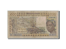 West African States, Senegal, 1000 Francs, 1985, KM:707Kf, VG(8-10)