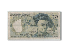 France, 50 Francs Quentin de la Tour, 1984, KM:152b, Fayette:67.10, VG(8-10)