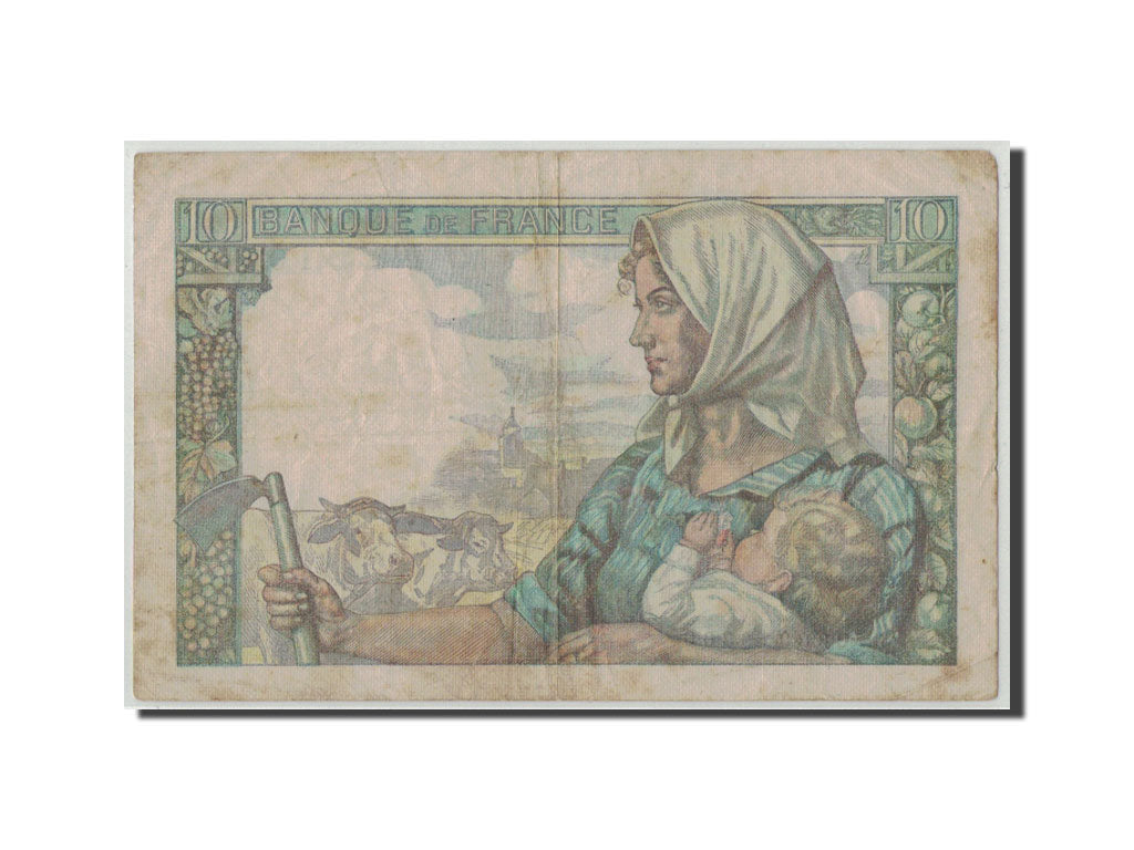 Banknote, France, 10 Francs, 10 F 1941-1949 ''Mineur'', 1943, 1943-01-14