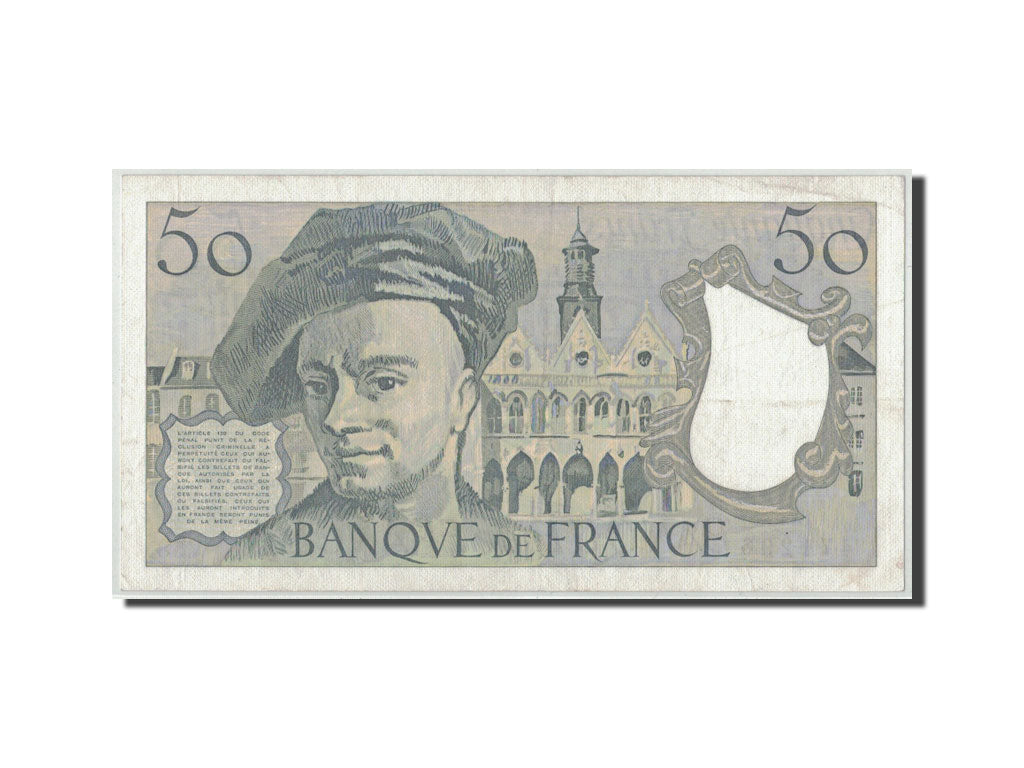 France, 50 Francs Quentin de la Tour, 1989, KM:152d, Fayette:67.15, TTB+