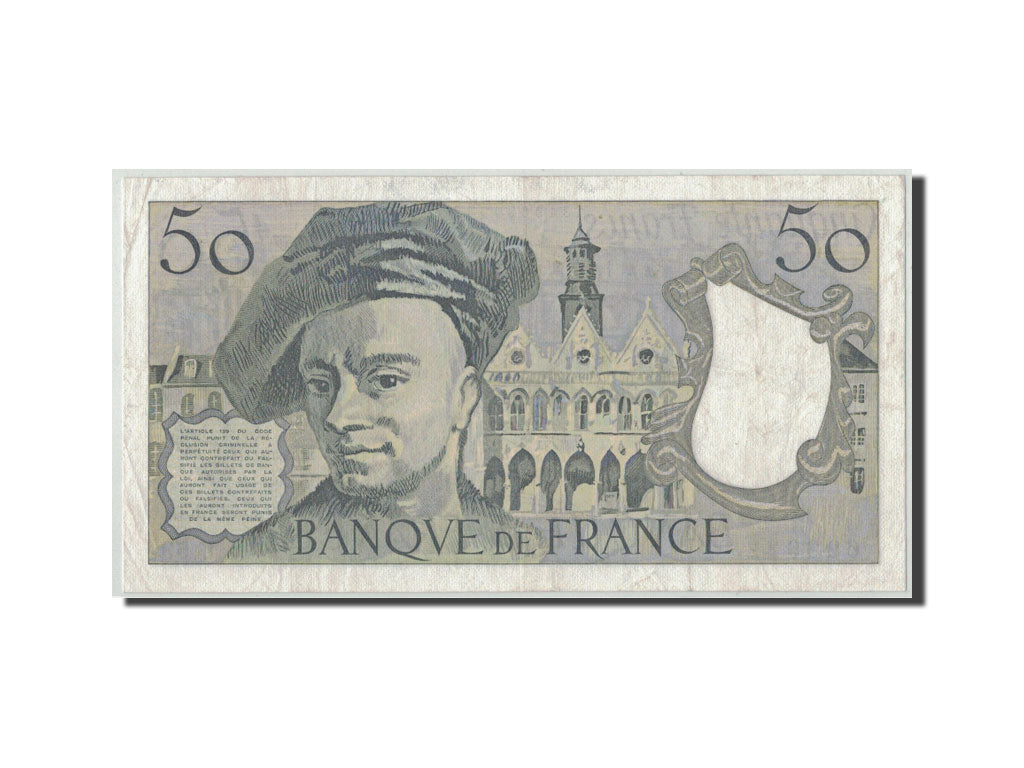 Francia, 50 Francs Quentin de la Tour, 1988, KM:152d, Fayette:67.14, MB
