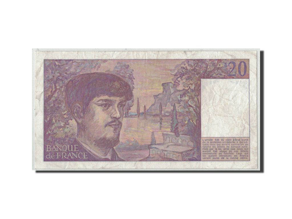 Banknote, France, 20 Francs, 20 F 1980-1997 ''Debussy'', 1987, VF(20-25)