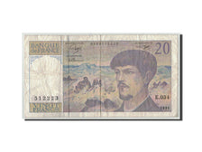 Geldschein, Frankreich, 20 Francs, 20 F 1980-1997 ''Debussy'', 1991, SGE+